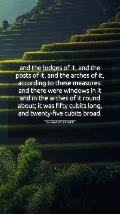Picture 05 - Ezekiel 40:29 WEB Mobile Phone Wallpaper - and the lodges of it, and the posts of it, and - Mobile Bible Verse Wallpaper