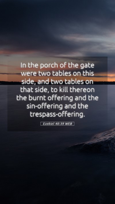 Picture 05 - Ezekiel 40:39 WEB Mobile Phone Wallpaper - In the porch of the gate were two tables on this - Mobile Bible Verse Wallpaper
