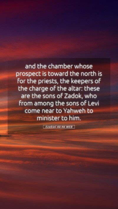 Picture 05 - Ezekiel 40:46 WEB Mobile Phone Wallpaper - and the chamber whose prospect is toward the - Mobile Bible Verse Wallpaper