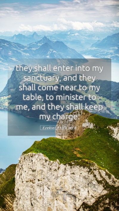 Picture 05 - Ezekiel 44:16 WEB Mobile Phone Wallpaper - they shall enter into my sanctuary, and they - Mobile Bible Verse Wallpaper