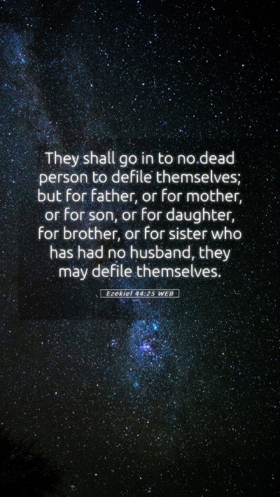 Picture 05 - Ezekiel 44:25 WEB Mobile Phone Wallpaper - They shall go in to no dead person to defile - Mobile Bible Verse Wallpaper
