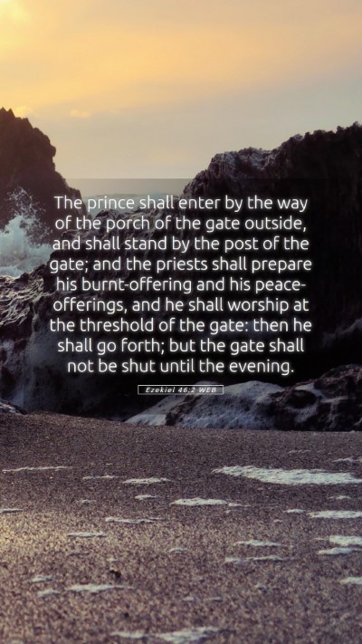 Picture 05 - Ezekiel 46:2 WEB Mobile Phone Wallpaper - The prince shall enter by the way of the porch of - Mobile Bible Verse Wallpaper