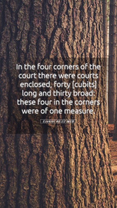 Picture 05 - Ezekiel 46:22 WEB Mobile Phone Wallpaper - In the four corners of the court there were - Mobile Bible Verse Wallpaper