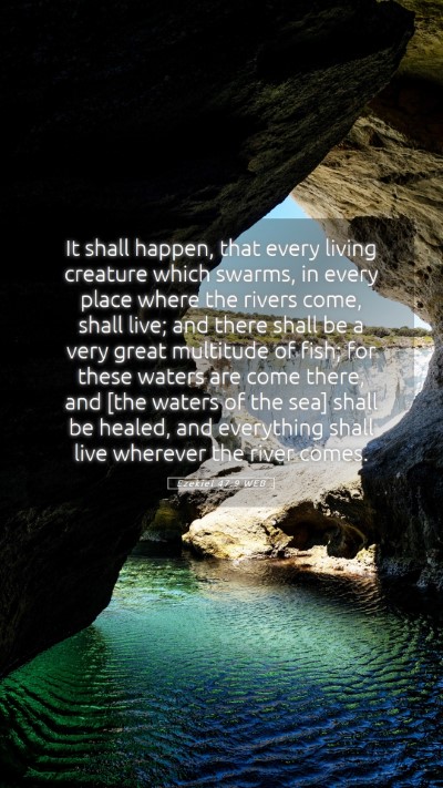 Picture 05 - Ezekiel 47:9 WEB Mobile Phone Wallpaper - It shall happen, that every living creature which - Mobile Bible Verse Wallpaper