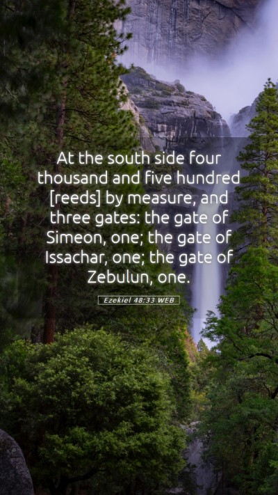Picture 05 - Ezekiel 48:33 WEB Mobile Phone Wallpaper - At the south side four thousand and five hundred - Mobile Bible Verse Wallpaper