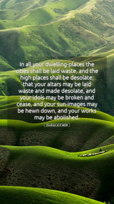 Picture 05 - Ezekiel 6:6 WEB Mobile Phone Wallpaper - In all your dwelling-places the cities shall be - Mobile Bible Verse Wallpaper