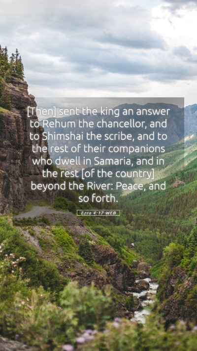 Picture 05 - Ezra 4:17 WEB Mobile Phone Wallpaper - [Then] sent the king an answer to Rehum the - Mobile Bible Verse Wallpaper