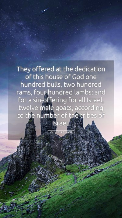 Picture 05 - Ezra 6:17 WEB Mobile Phone Wallpaper - They offered at the dedication of this house of - Mobile Bible Verse Wallpaper