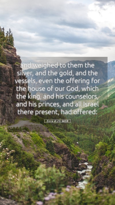 Picture 05 - Ezra 8:25 WEB Mobile Phone Wallpaper - and weighed to them the silver, and the gold, and - Mobile Bible Verse Wallpaper