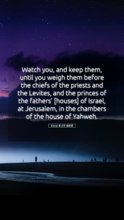 Picture 05 - Ezra 8:29 WEB Mobile Phone Wallpaper - Watch you, and keep them, until you weigh them - Mobile Bible Verse Wallpaper