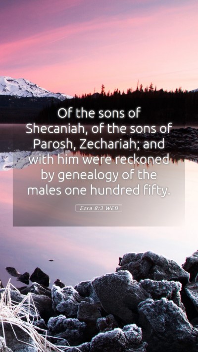 Picture 05 - Ezra 8:3 WEB Mobile Phone Wallpaper - Of the sons of Shecaniah, of the sons of Parosh, - Mobile Bible Verse Wallpaper