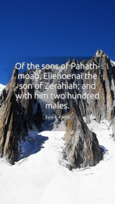 Picture 05 - Ezra 8:4 WEB Mobile Phone Wallpaper - Of the sons of Pahath-moab, Eliehoenai the son of - Mobile Bible Verse Wallpaper
