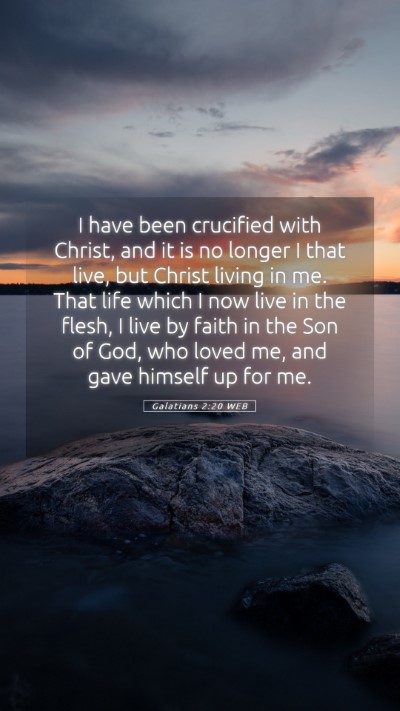 Picture 05 - Galatians 2:20 WEB Mobile Phone Wallpaper - I have been crucified with Christ, and it is no - Mobile Bible Verse Wallpaper