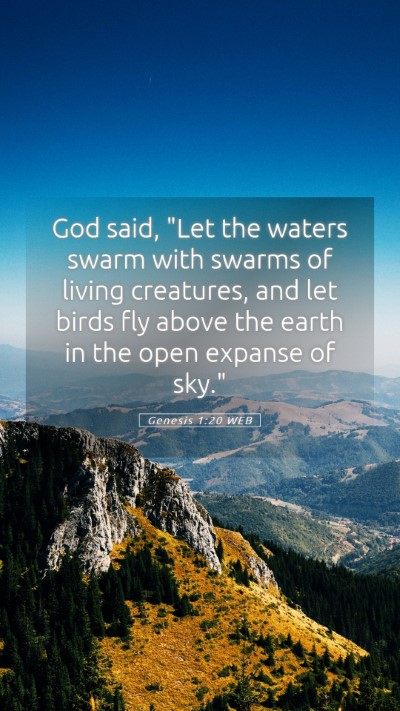 Picture 05 - Genesis 1:20 WEB Mobile Phone Wallpaper - God said, 