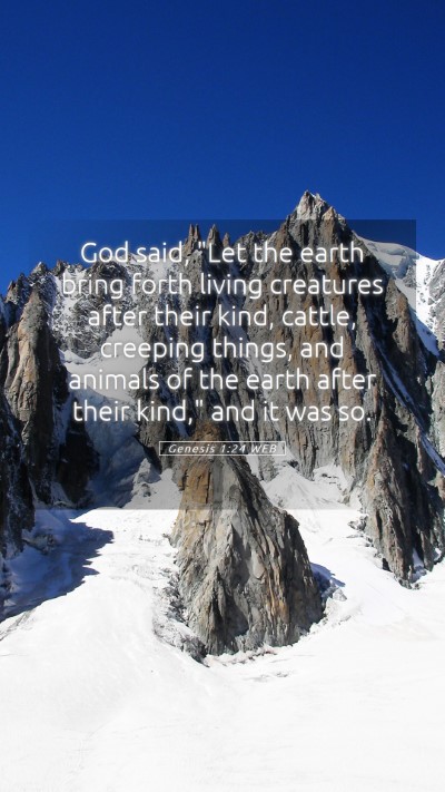 Picture 05 - Genesis 1:24 WEB Mobile Phone Wallpaper - God said, 