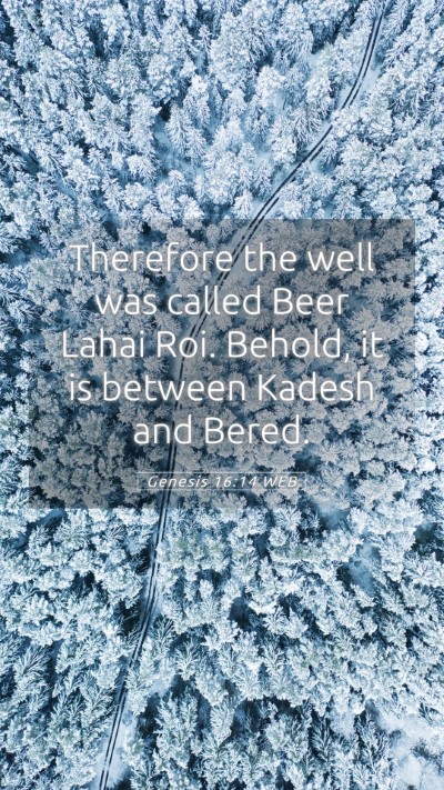 Picture 05 - Genesis 16:14 WEB Mobile Phone Wallpaper - Therefore the well was called Beer Lahai Roi. - Mobile Bible Verse Wallpaper