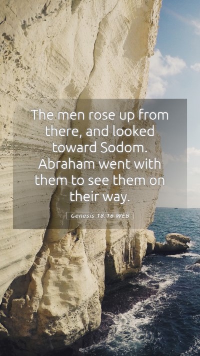 Picture 05 - Genesis 18:16 WEB Mobile Phone Wallpaper - The men rose up from there, and looked toward - Mobile Bible Verse Wallpaper