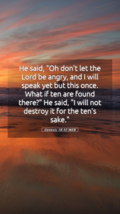 Picture 05 - Genesis 18:32 WEB Mobile Phone Wallpaper - He said, 