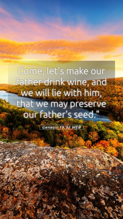 Picture 05 - Genesis 19:32 WEB Mobile Phone Wallpaper - Come, let's make our father drink wine, and we - Mobile Bible Verse Wallpaper