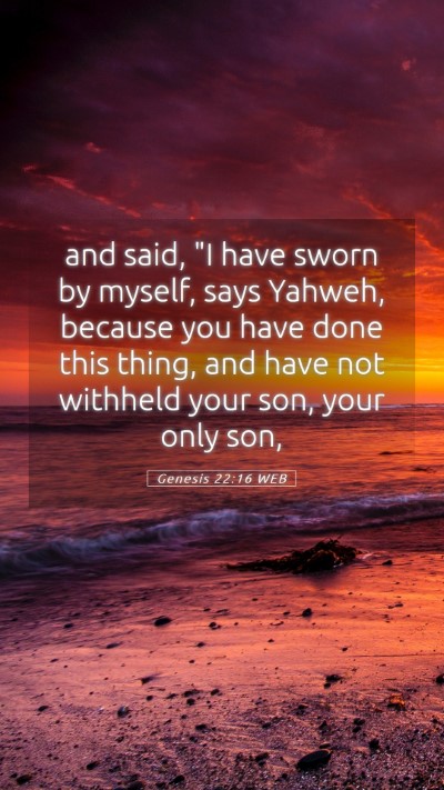 Picture 05 - Genesis 22:16 WEB Mobile Phone Wallpaper - and said, 