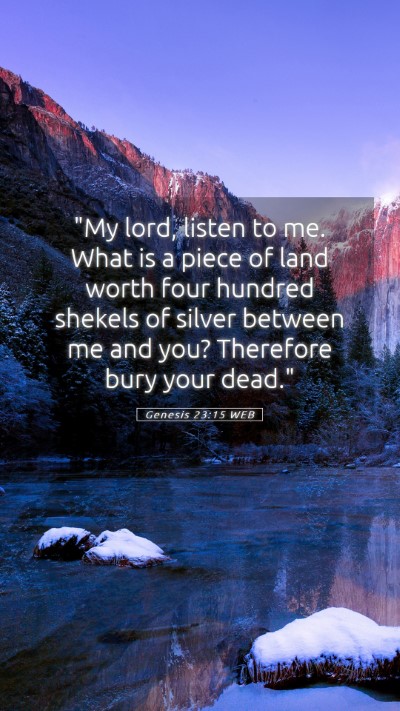 Picture 05 - Genesis 23:15 WEB Mobile Phone Wallpaper - 