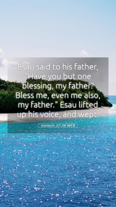 Picture 05 - Genesis 27:38 WEB Mobile Phone Wallpaper - Esau said to his father, 
