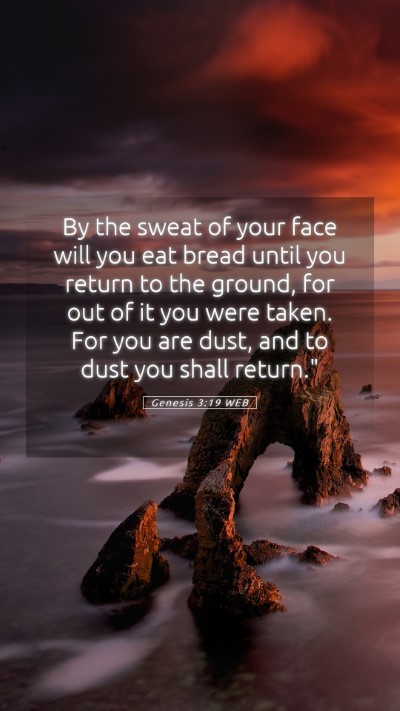 Picture 05 - Genesis 3:19 WEB Mobile Phone Wallpaper - By the sweat of your face will you eat bread - Mobile Bible Verse Wallpaper