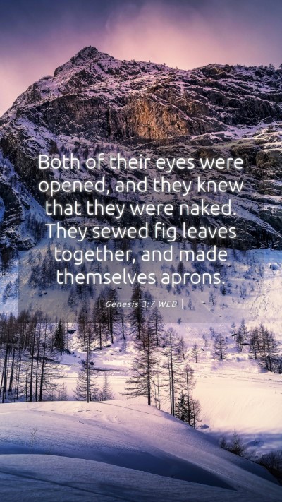 Picture 05 - Genesis 3:7 WEB Mobile Phone Wallpaper - Both of their eyes were opened, and they knew - Mobile Bible Verse Wallpaper