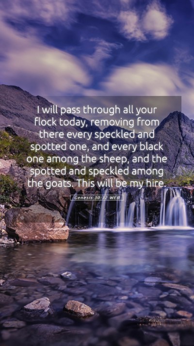 Picture 05 - Genesis 30:32 WEB Mobile Phone Wallpaper - I will pass through all your flock today, - Mobile Bible Verse Wallpaper