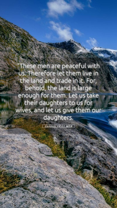 Picture 05 - Genesis 34:21 WEB Mobile Phone Wallpaper - 