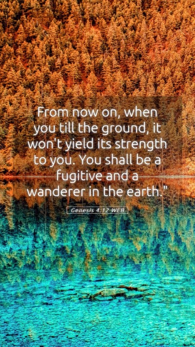 Picture 05 - Genesis 4:12 WEB Mobile Phone Wallpaper - From now on, when you till the ground, it won't - Mobile Bible Verse Wallpaper