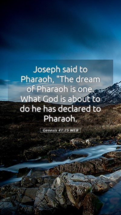Picture 05 - Genesis 41:25 WEB Mobile Phone Wallpaper - Joseph said to Pharaoh, 