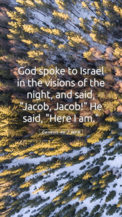 Picture 05 - Genesis 46:2 WEB Mobile Phone Wallpaper - God spoke to Israel in the visions of the night, - Mobile Bible Verse Wallpaper