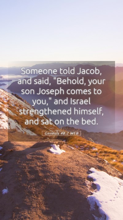 Picture 05 - Genesis 48:2 WEB Mobile Phone Wallpaper - Someone told Jacob, and said, 