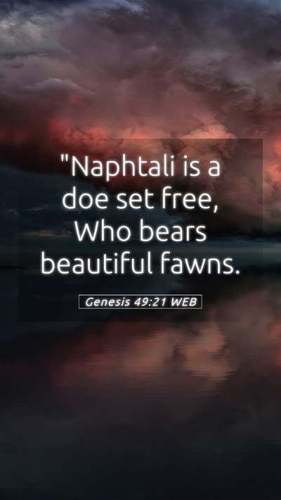 Picture 05 - Genesis 49:21 WEB Mobile Phone Wallpaper - 