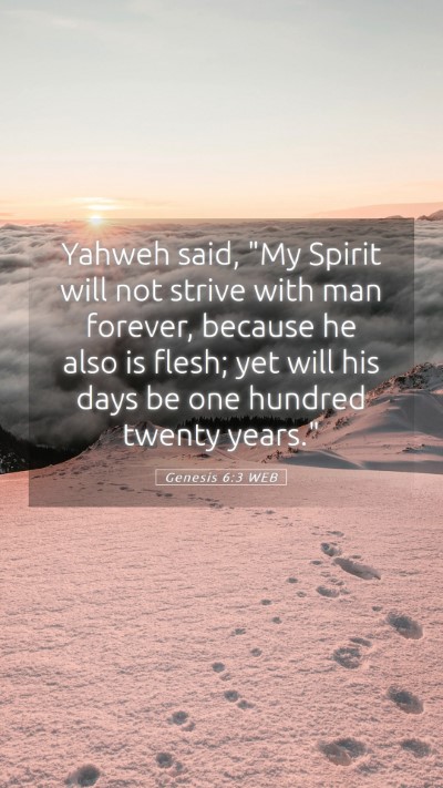Picture 05 - Genesis 6:3 WEB Mobile Phone Wallpaper - Yahweh said, 