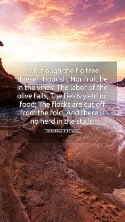 Picture 05 - Habakkuk 3:17 WEB Mobile Phone Wallpaper - For though the fig tree doesn't flourish, Nor - Mobile Bible Verse Wallpaper