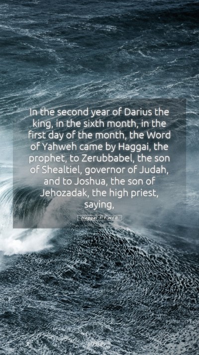 Picture 05 - Haggai 1:1 WEB Mobile Phone Wallpaper - In the second year of Darius the king, in the - Mobile Bible Verse Wallpaper