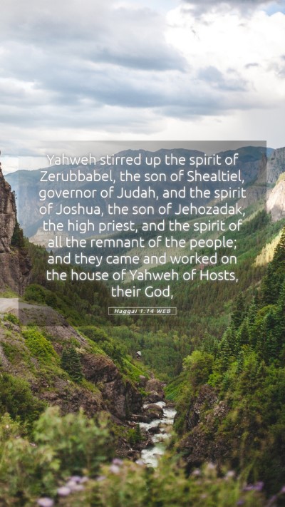 Picture 05 - Haggai 1:14 WEB Mobile Phone Wallpaper - Yahweh stirred up the spirit of Zerubbabel, the - Mobile Bible Verse Wallpaper
