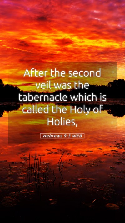 Picture 05 - Hebrews 9:3 WEB Mobile Phone Wallpaper - After the second veil was the tabernacle which is - Mobile Bible Verse Wallpaper