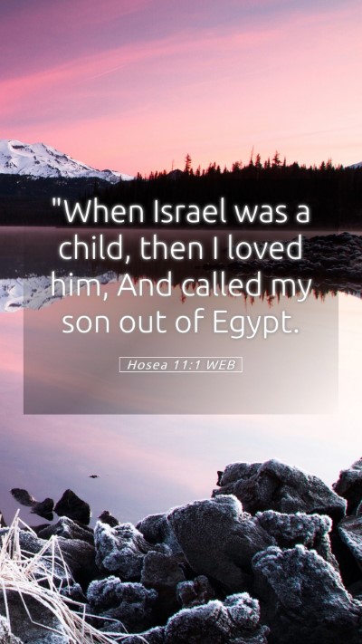 Picture 05 - Hosea 11:1 WEB Mobile Phone Wallpaper - 