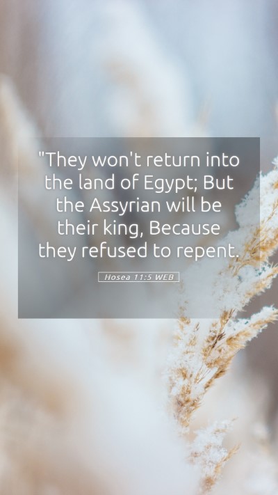 Picture 05 - Hosea 11:5 WEB Mobile Phone Wallpaper - 