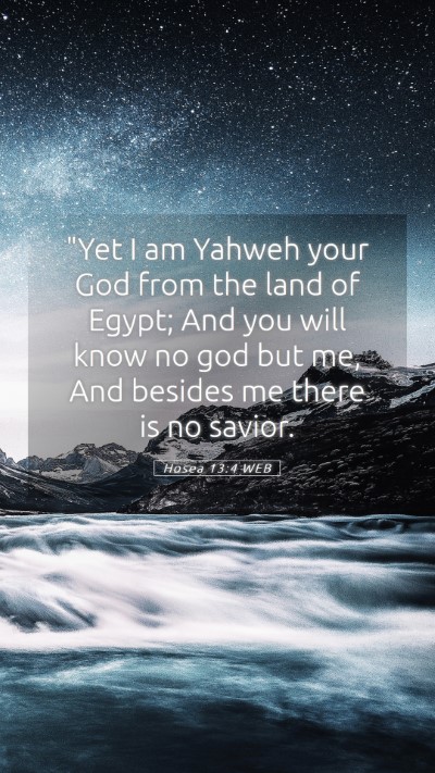 Picture 05 - Hosea 13:4 WEB Mobile Phone Wallpaper - 