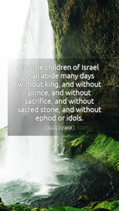 Picture 05 - Hosea 3:4 WEB Mobile Phone Wallpaper - For the children of Israel shall abide many days - Mobile Bible Verse Wallpaper