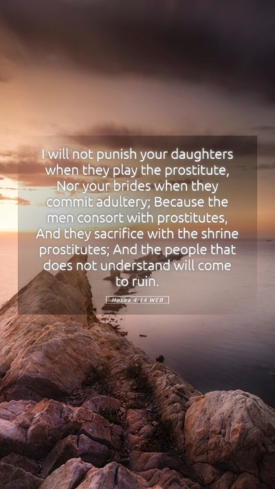 Picture 05 - Hosea 4:14 WEB Mobile Phone Wallpaper - I will not punish your daughters when they play - Mobile Bible Verse Wallpaper