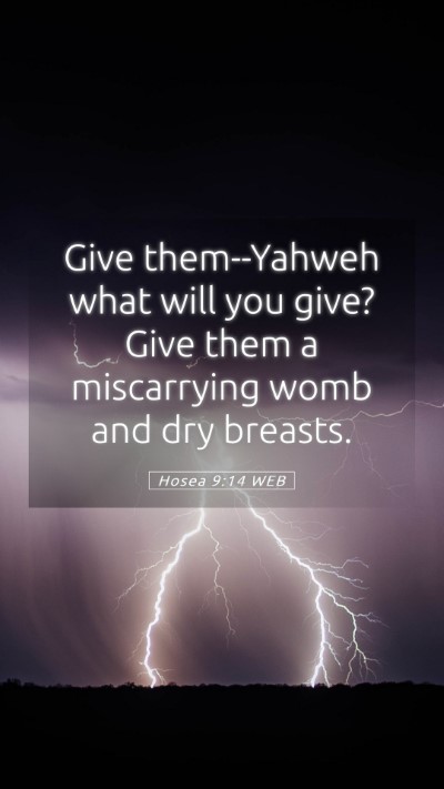 Picture 05 - Hosea 9:14 WEB Mobile Phone Wallpaper - Give them--Yahweh what will you give? Give them a - Mobile Bible Verse Wallpaper