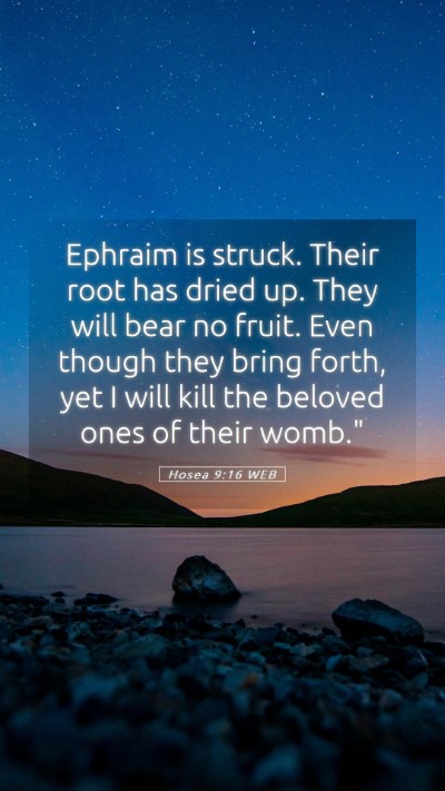 Picture 05 - Hosea 9:16 WEB Mobile Phone Wallpaper - Ephraim is struck. Their root has dried up. They - Mobile Bible Verse Wallpaper