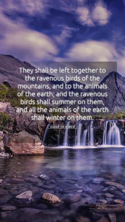 Picture 05 - Isaiah 18:6 WEB Mobile Phone Wallpaper - They shall be left together to the ravenous birds - Mobile Bible Verse Wallpaper