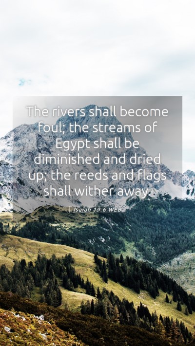 Picture 05 - Isaiah 19:6 WEB Mobile Phone Wallpaper - The rivers shall become foul; the streams of - Mobile Bible Verse Wallpaper