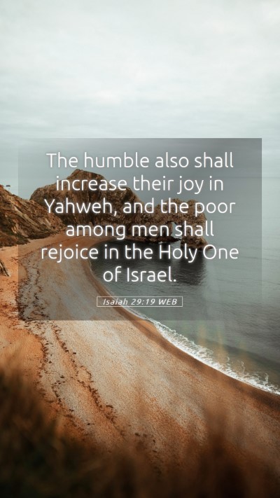 Picture 05 - Isaiah 29:19 WEB Mobile Phone Wallpaper - The humble also shall increase their joy in - Mobile Bible Verse Wallpaper